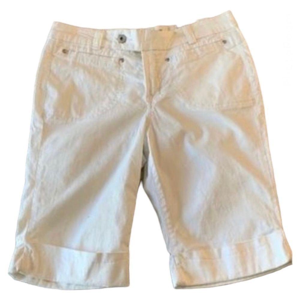🆕 Bandolinoblu White Denim Stretch Shorts size 6